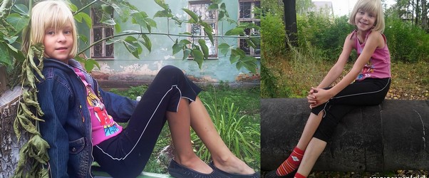 children in leggings